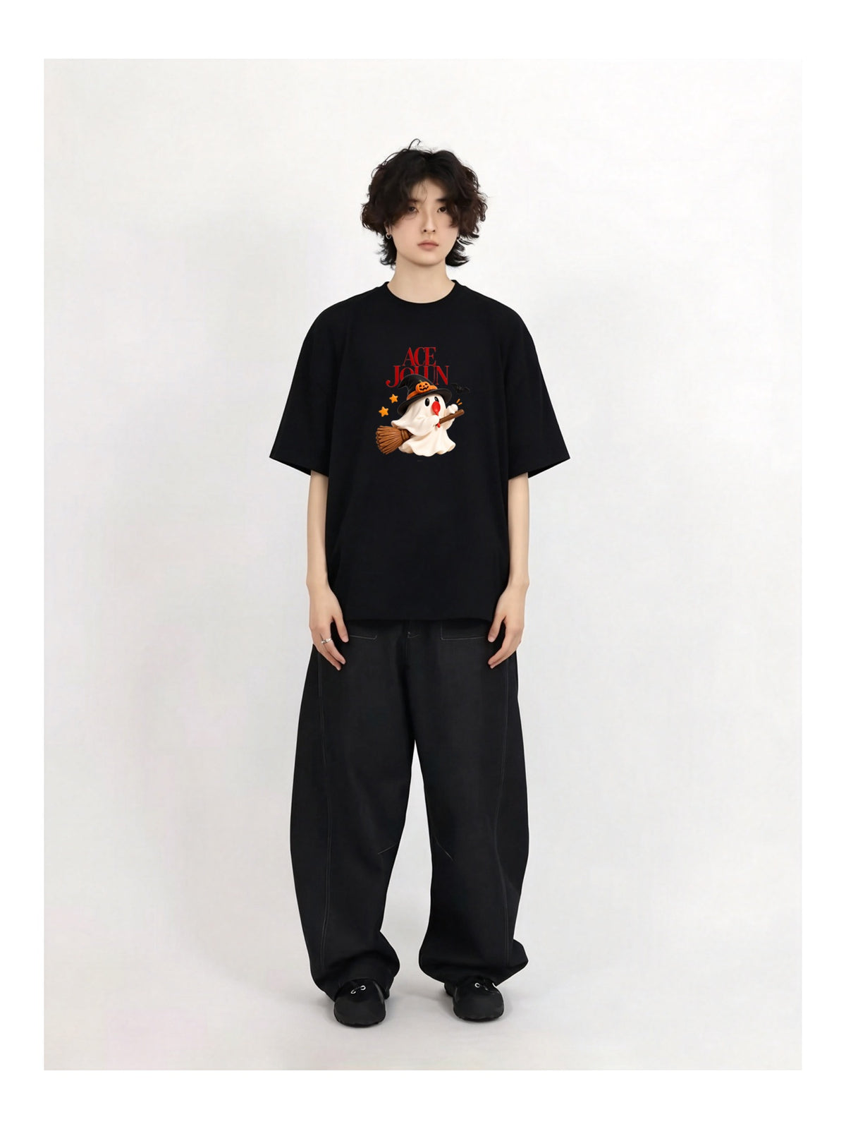 Witch Cat Graphic T-Shirt product image
