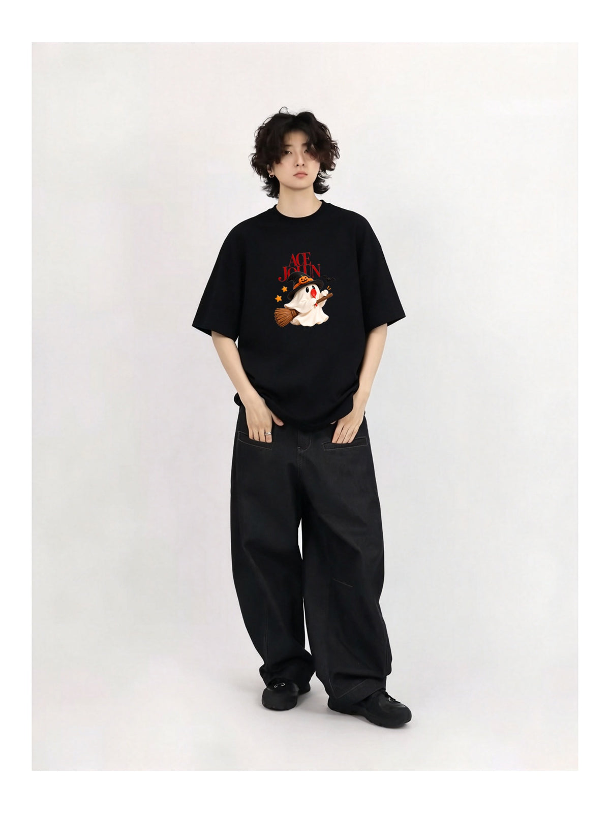 Witch Cat Graphic T-Shirt product image