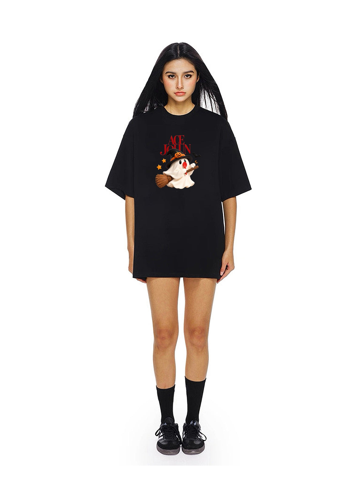 Witch Cat Graphic T-Shirt product image