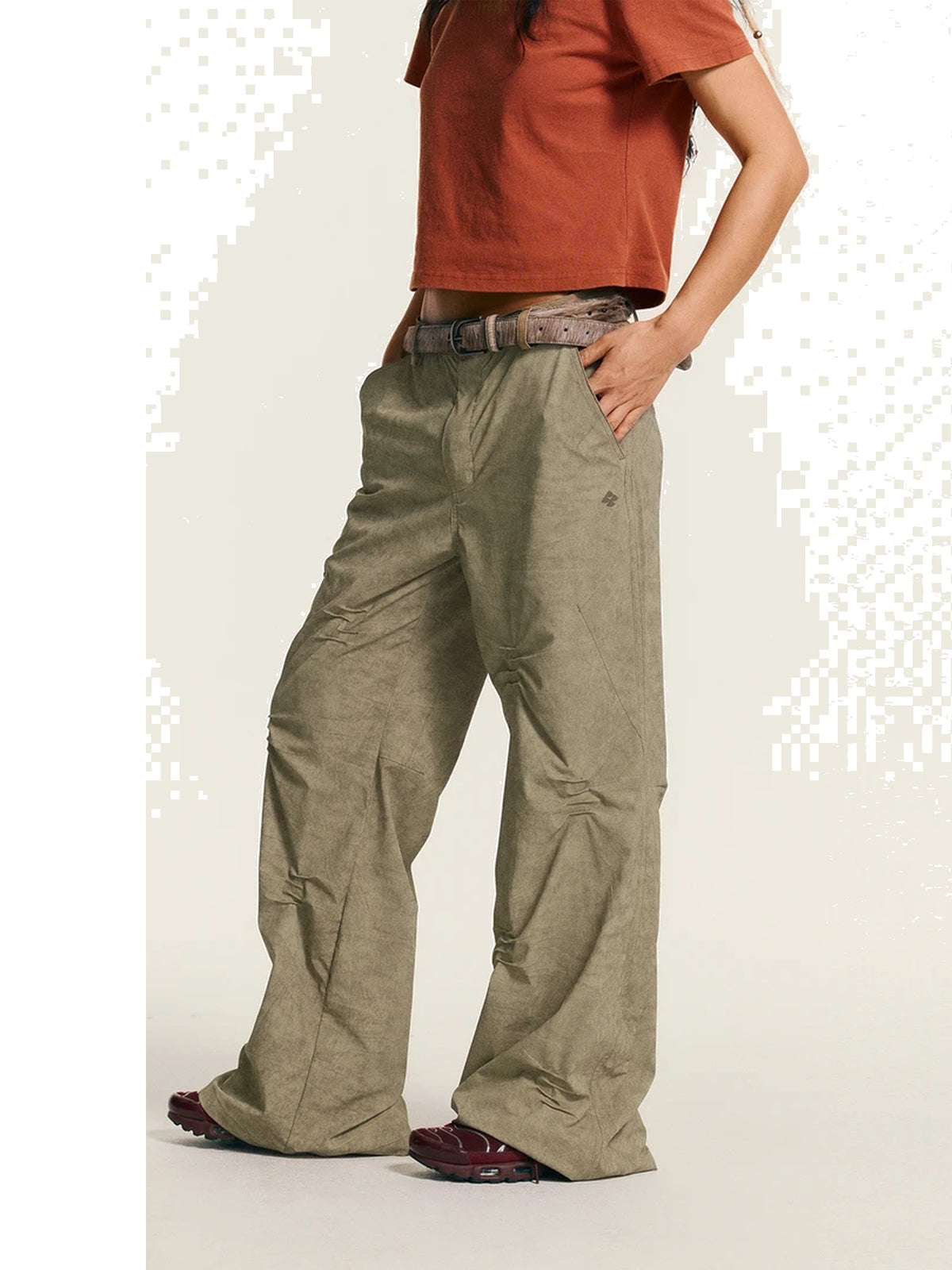 Women’s Convertible Distressed Layered Skirt Pants product image