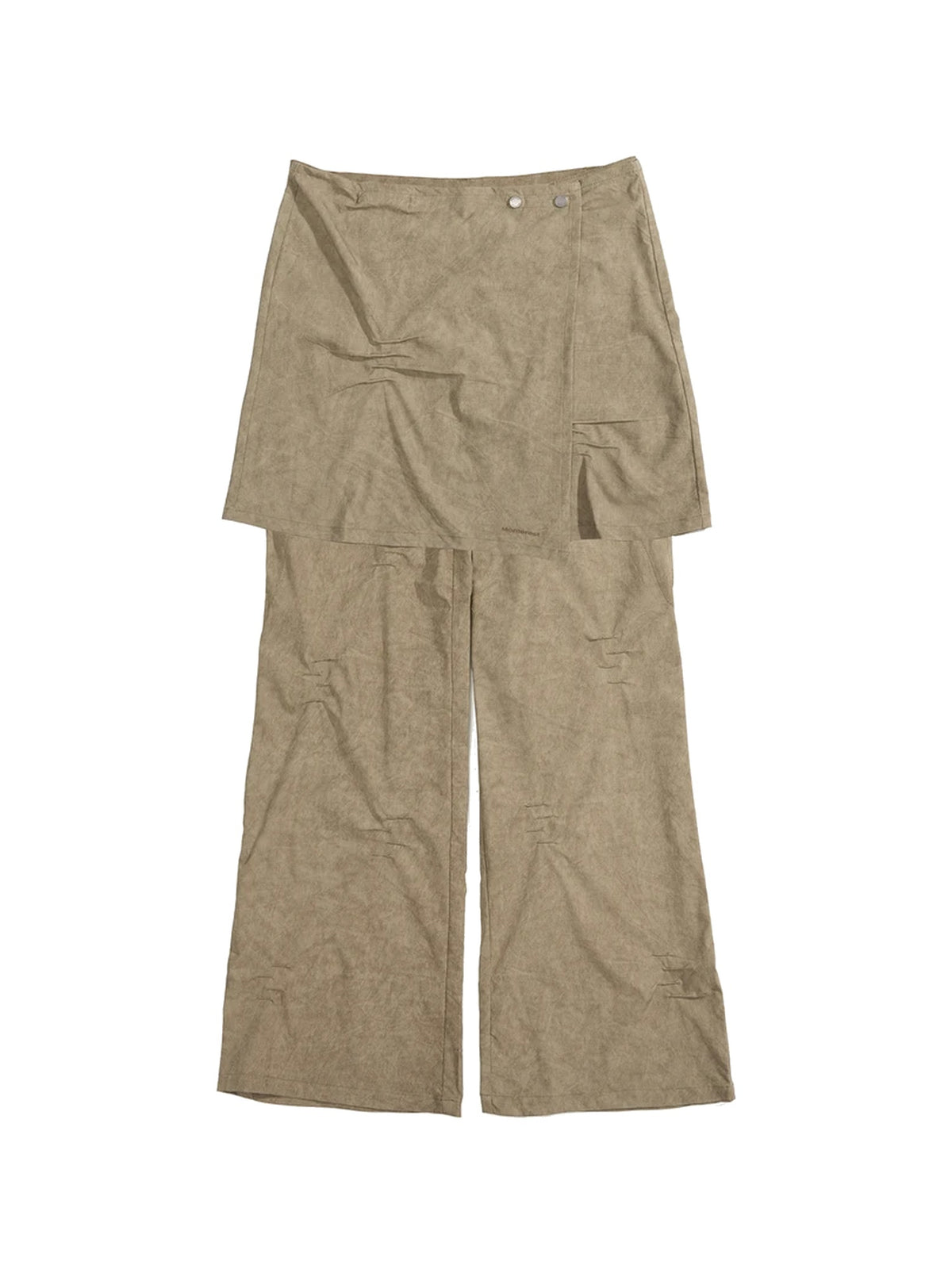 Women’s Convertible Distressed Layered Skirt Pants product image