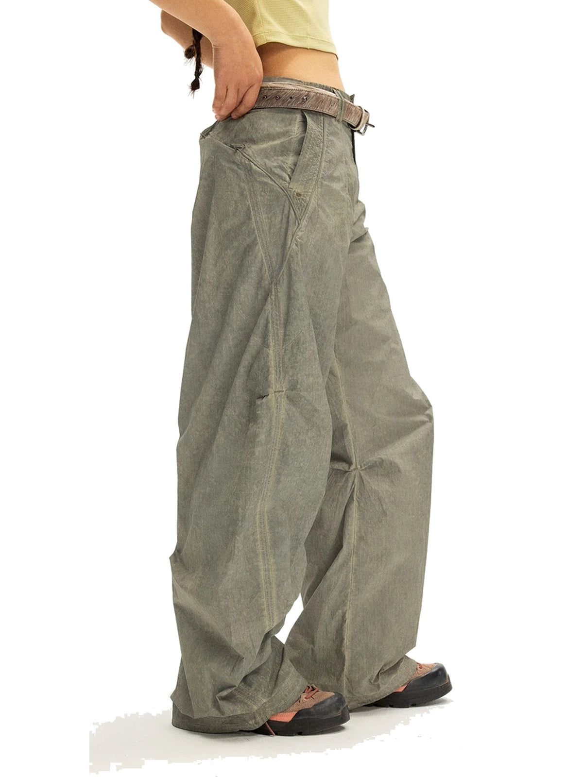 Women’s Pleated Parachute Pants product image