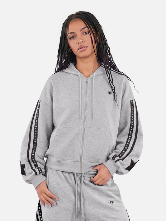 Boxy Panel Zip Up Hoodie product image 1