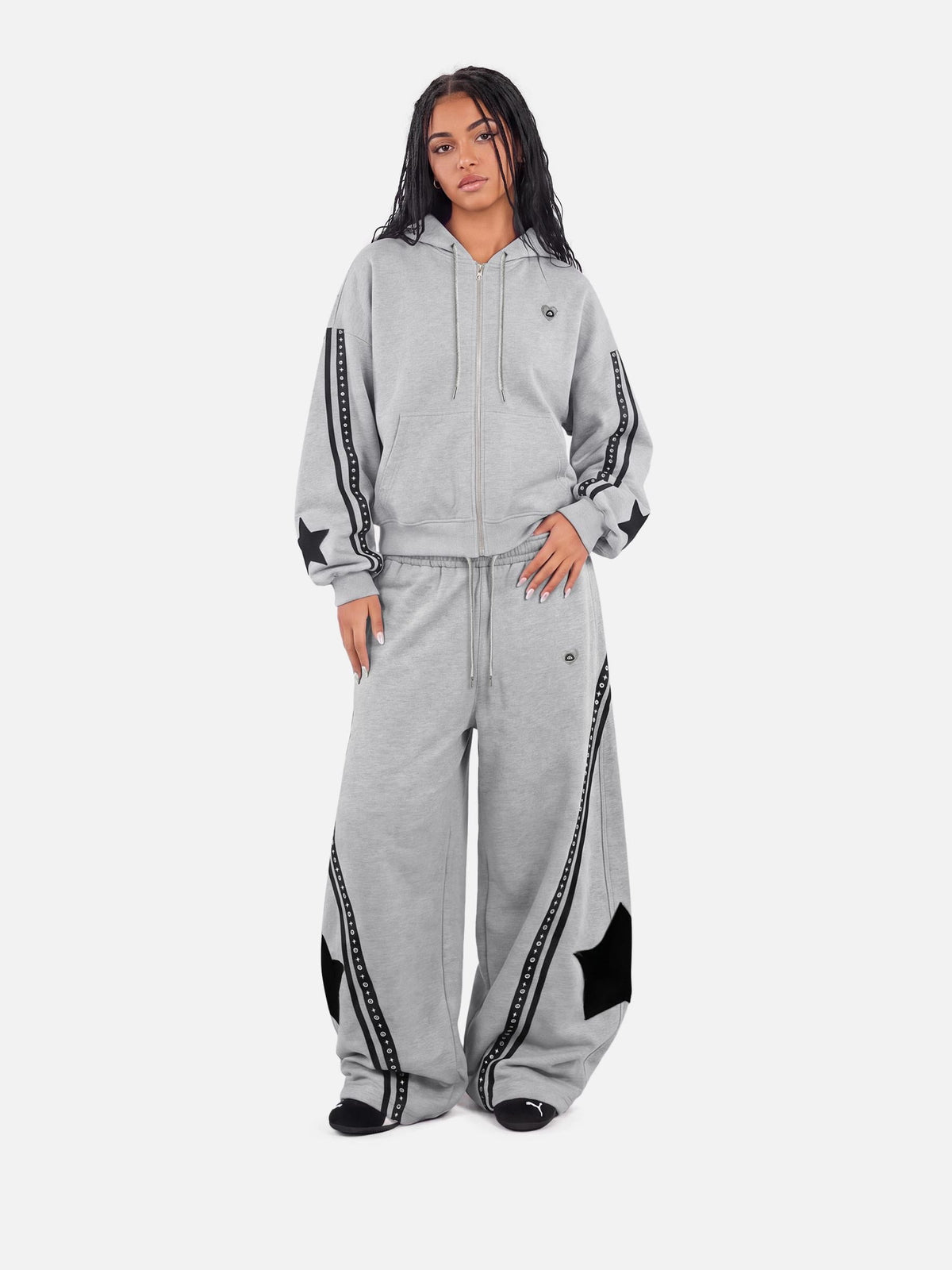 Boxy Panel Zip Up Hoodie product image 3