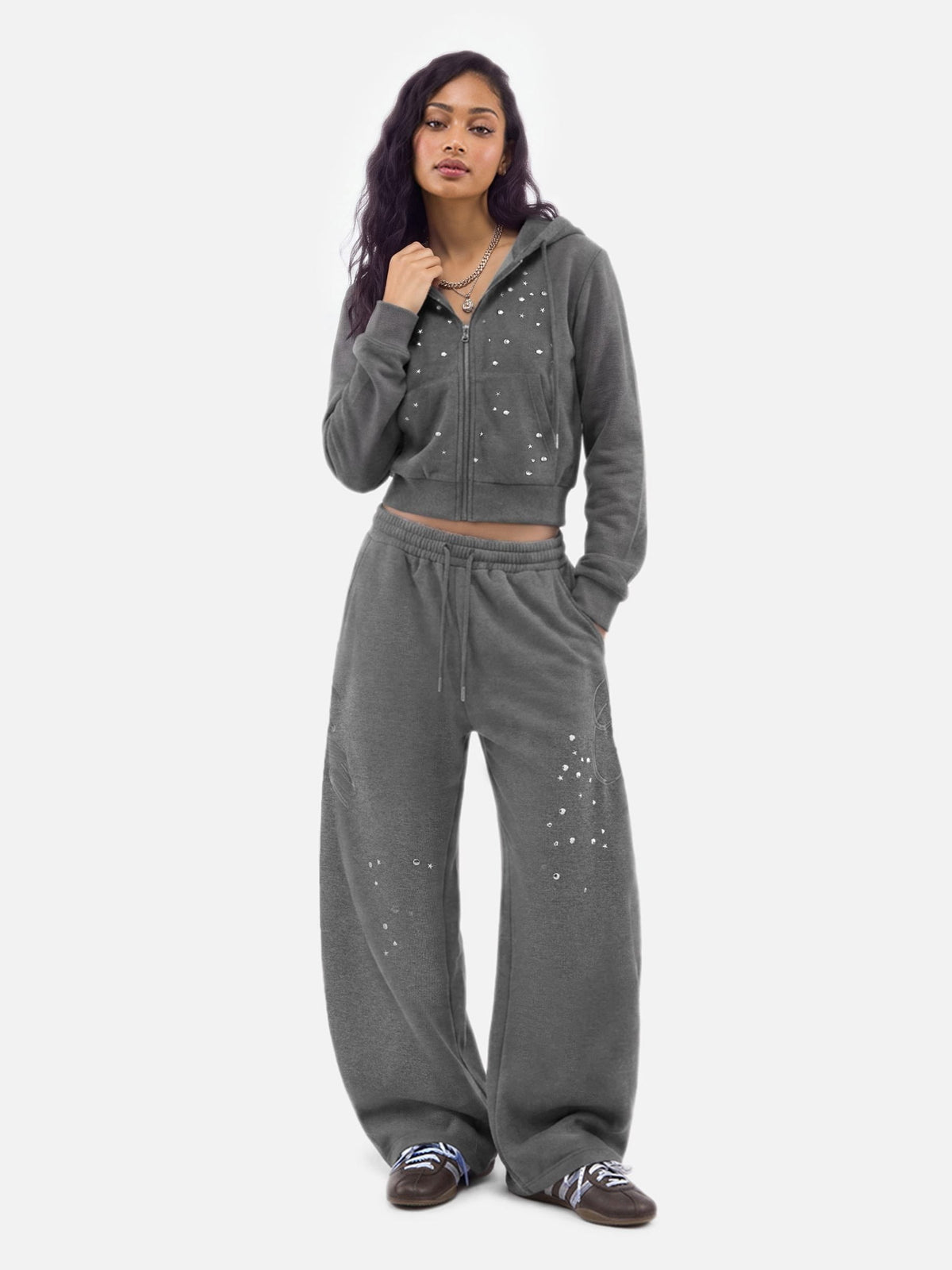 Studded Zip Up Hoodie product image 3