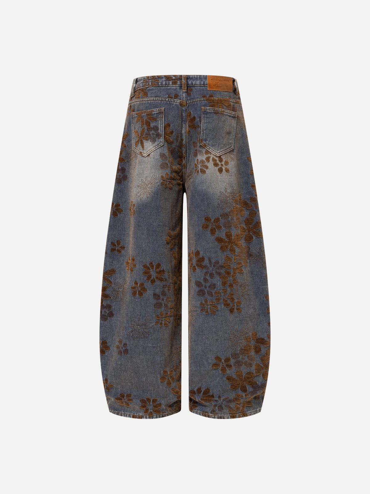 Flocked Floral Baggy Barrel Jeans product image 2