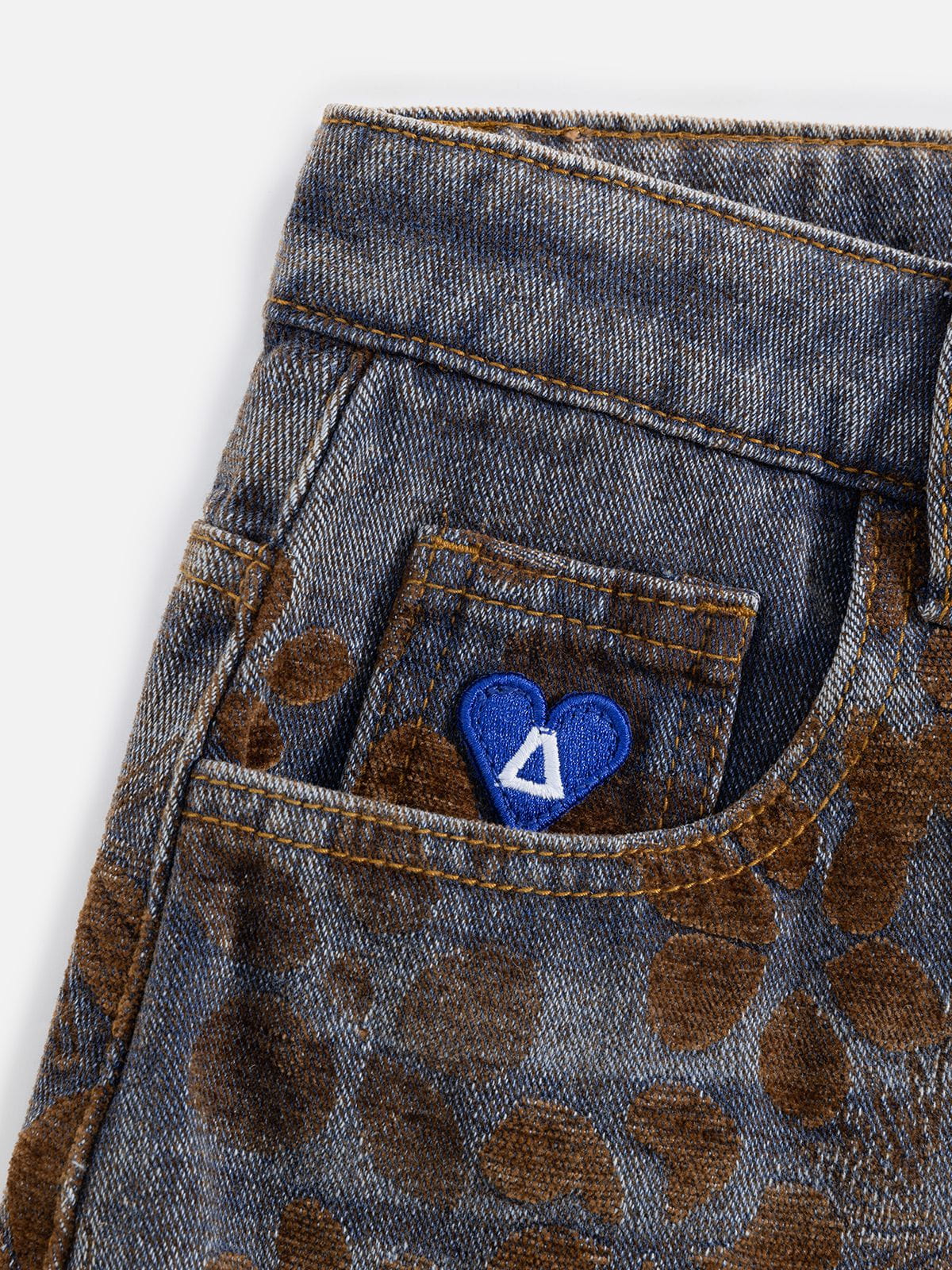 Flocked Floral Baggy Barrel Jeans product image 5