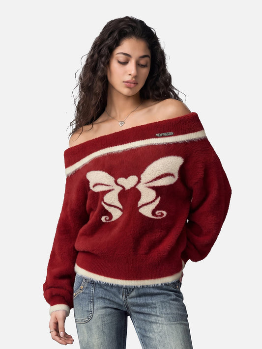 Bow Off-The-Shoulder Sweater product image 1
