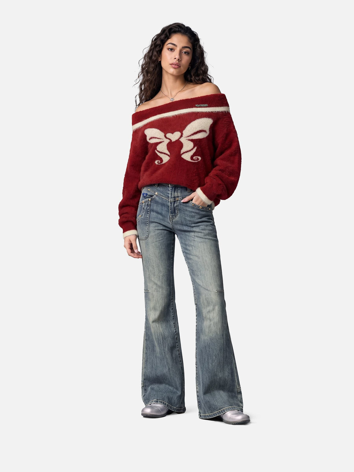 Bow Off-The-Shoulder Sweater product image 3