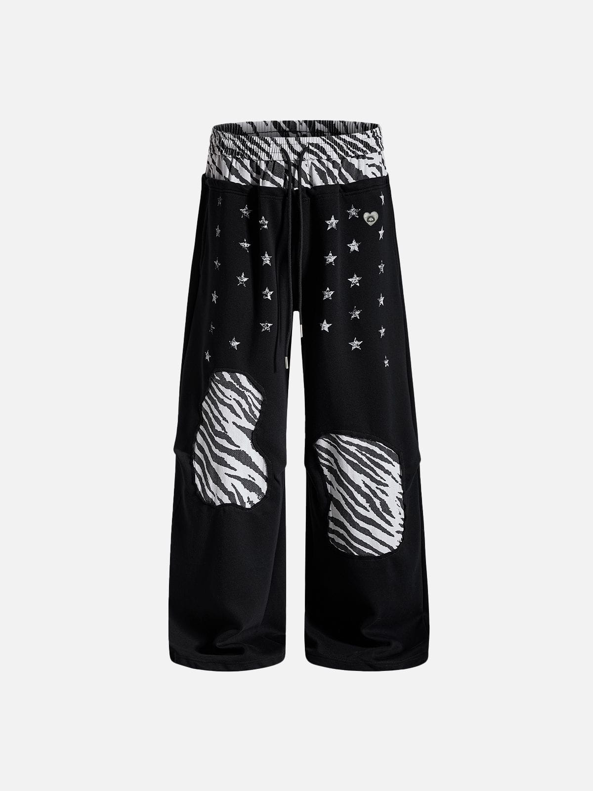 Zebra Patchwork Baggy Sweatpants product image 1