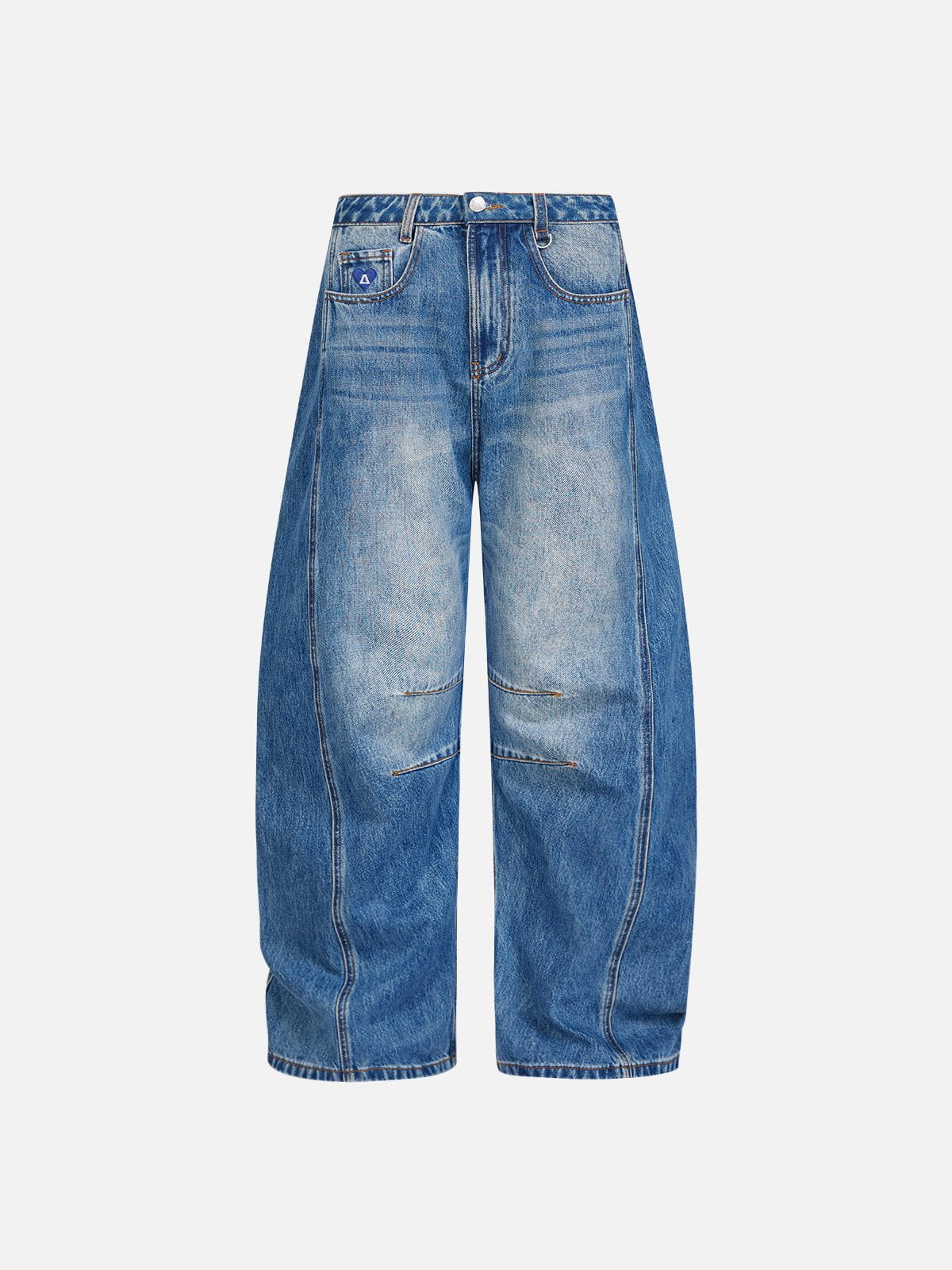 Curved Seam Baggy Barrel Jeans product image 1