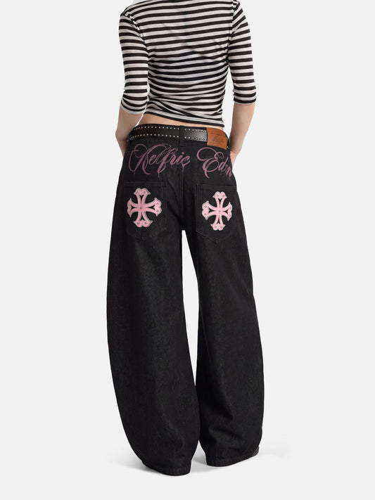 Cross Pocket Baggy Barrel Jeans product image 1