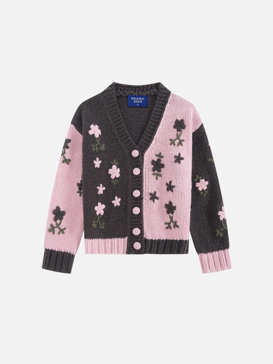 Color Block Floral Cardigan product image 1
