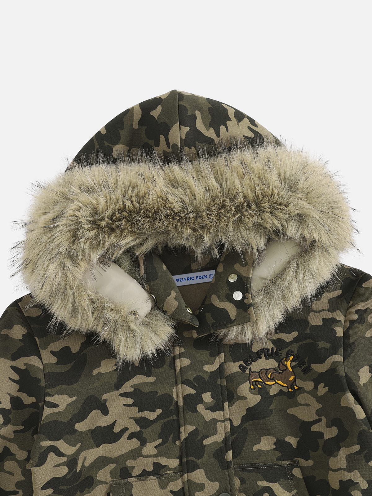 CAMO Faux Fur Zip Up Hoodie product image 5