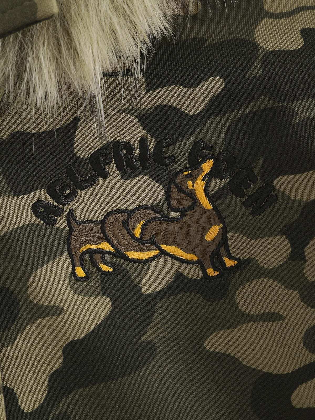 CAMO Faux Fur Zip Up Hoodie product image 6