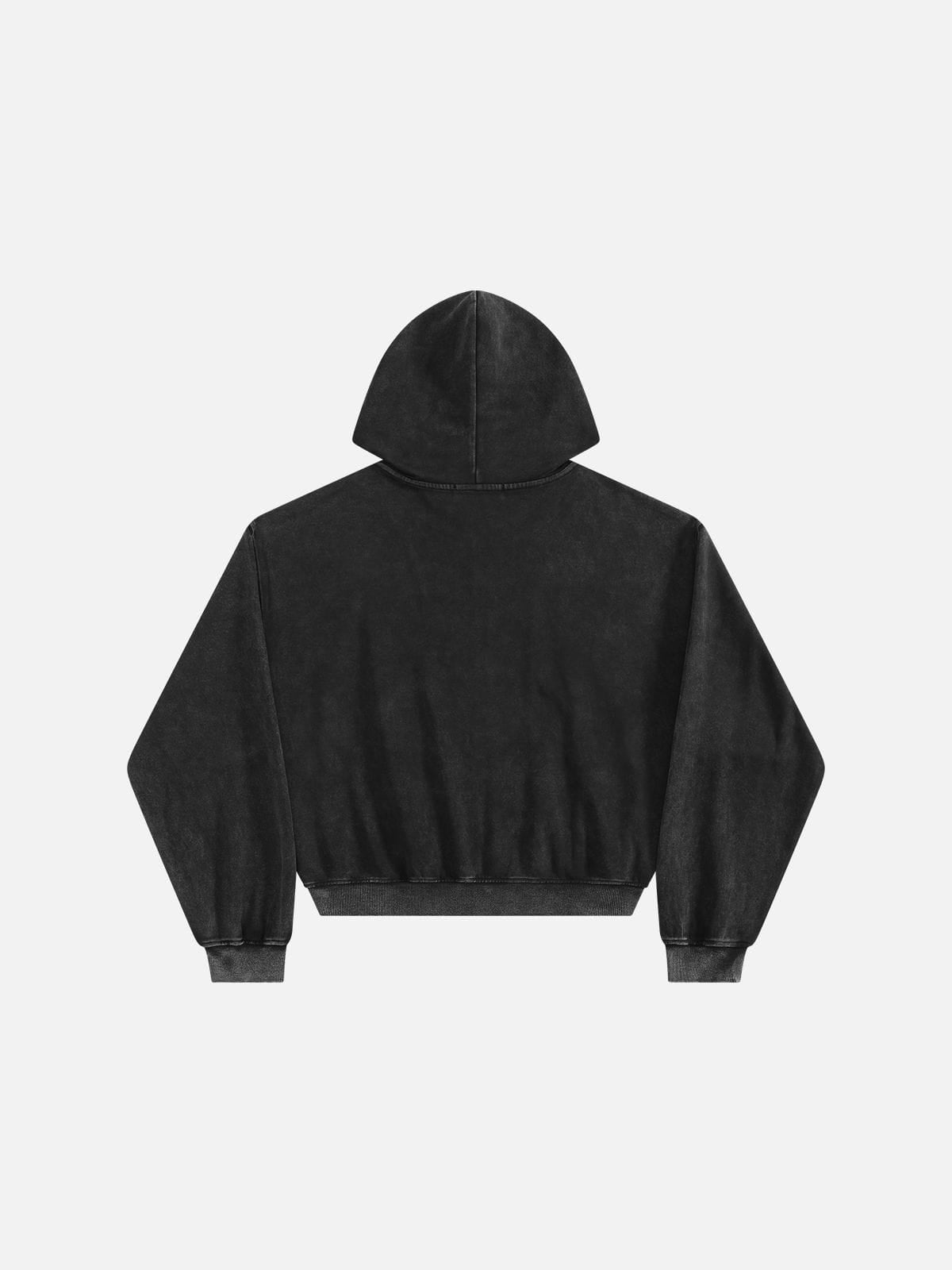 Boxy Flame Rhinestone Zip Up Hoodie product image 2