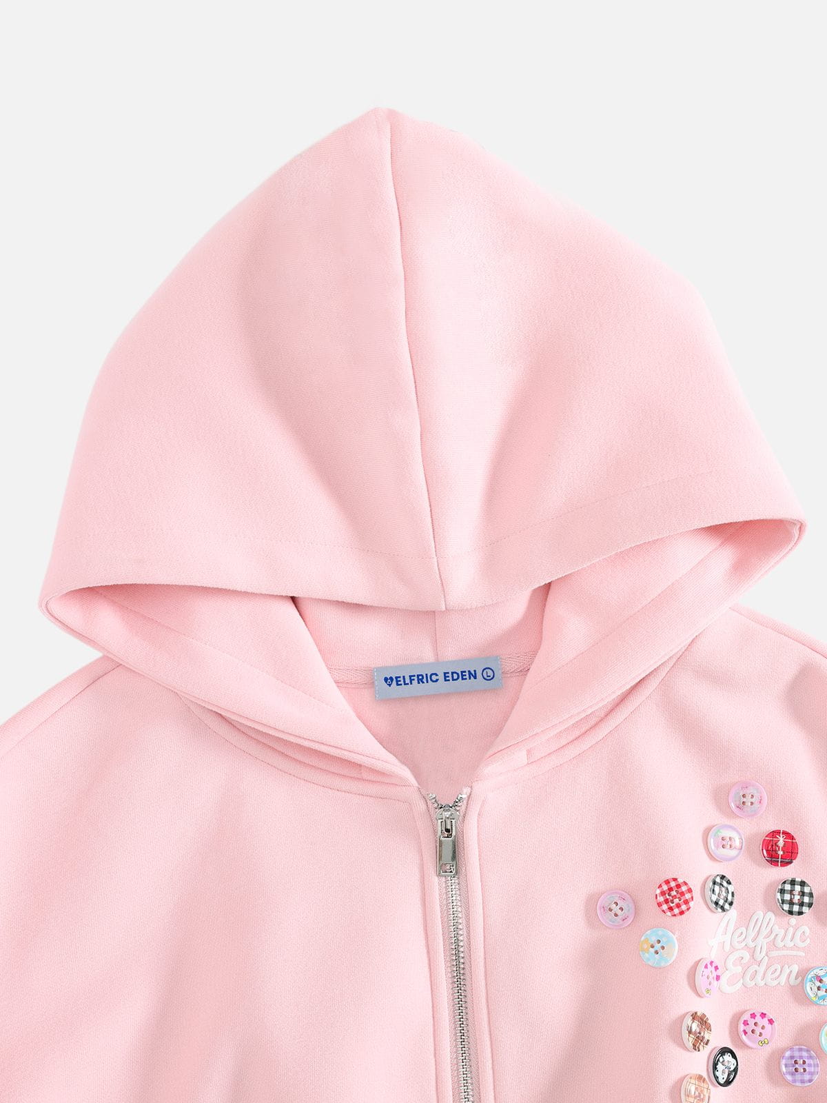 Cropped Button Zip Up Hoodie product image 5