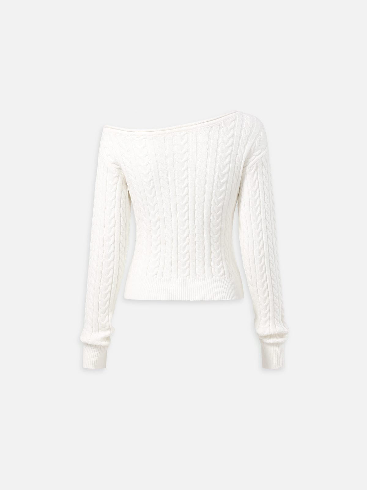 Cable Knit Off-The-Shoulder Sweater product image 2