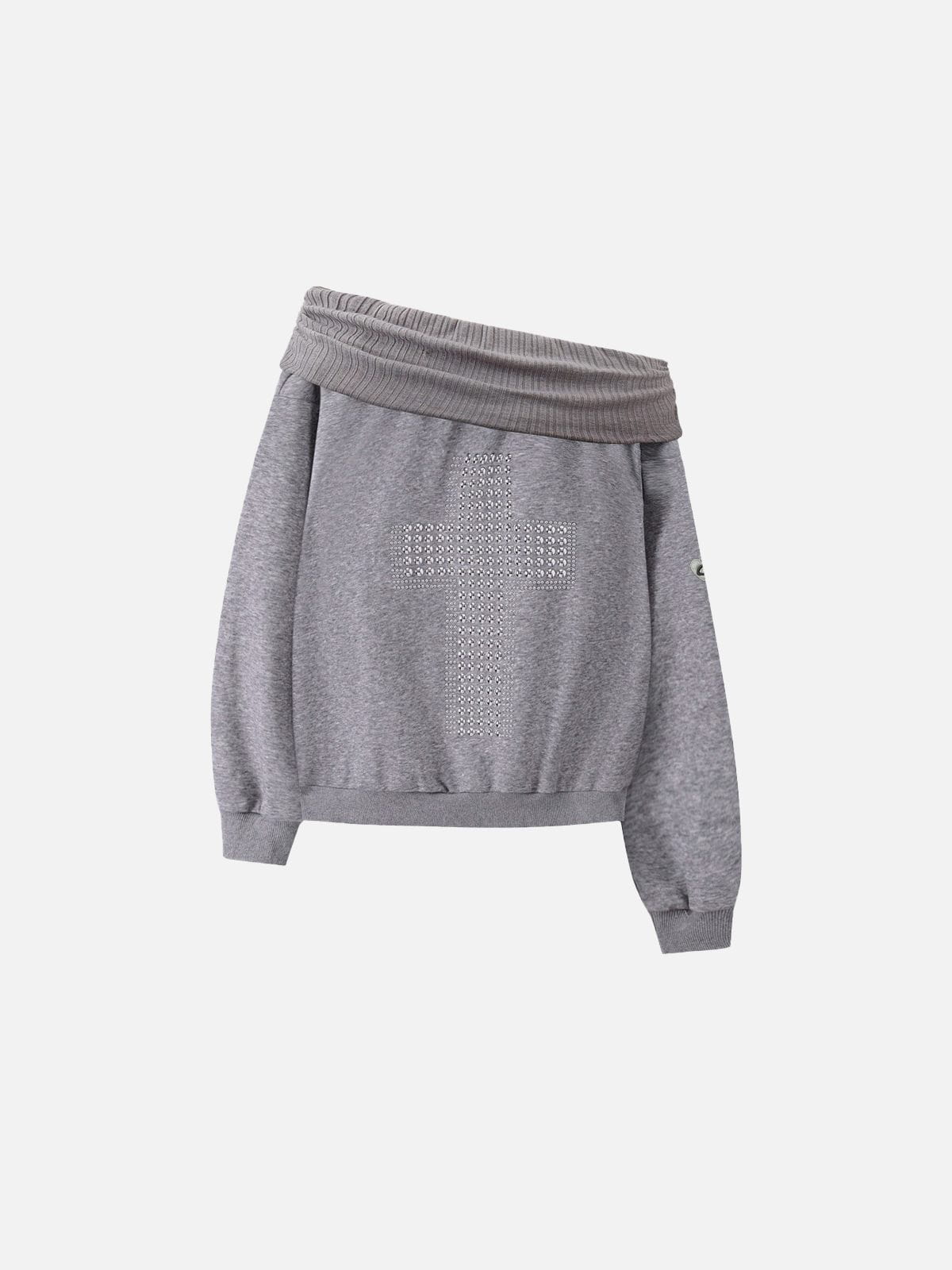 Studded Off-Shoulder Sweatshirt product image 1
