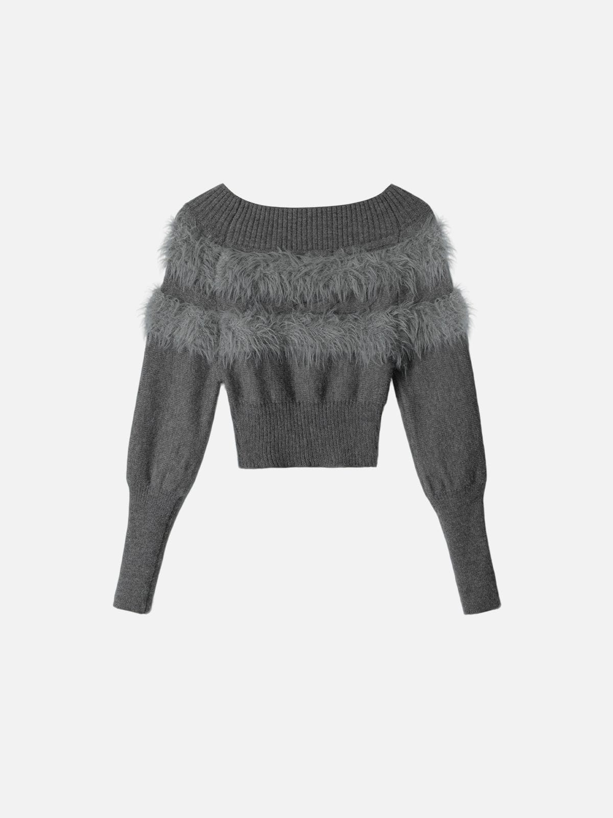 Faux Fur Panel Sweater product image 4