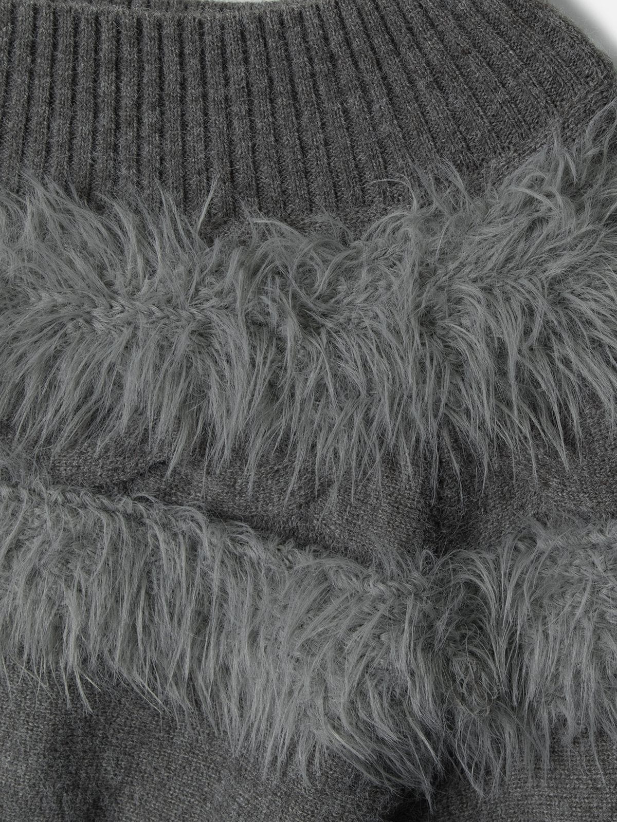 Faux Fur Panel Sweater product image 5