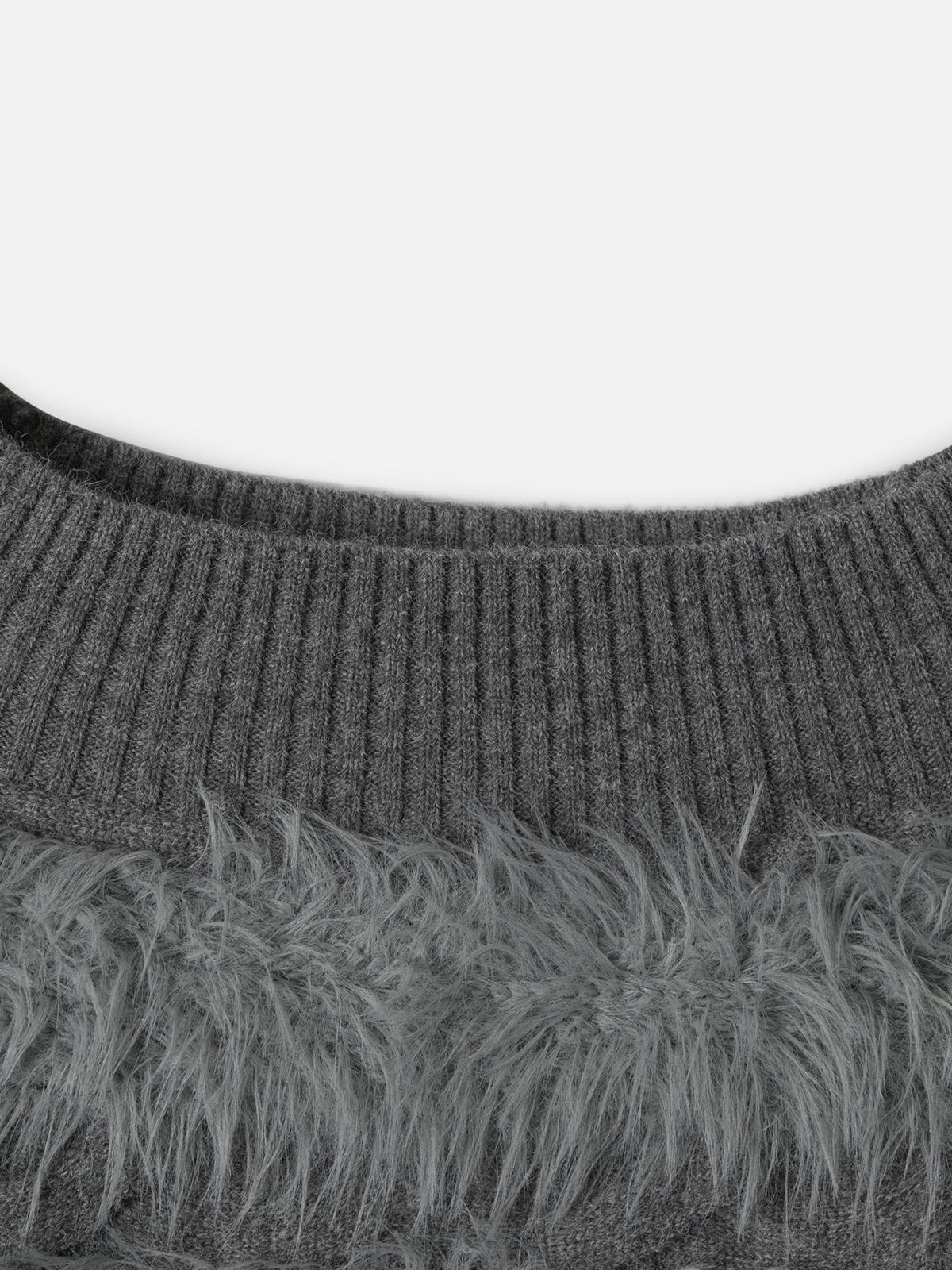 Faux Fur Panel Sweater product image 8
