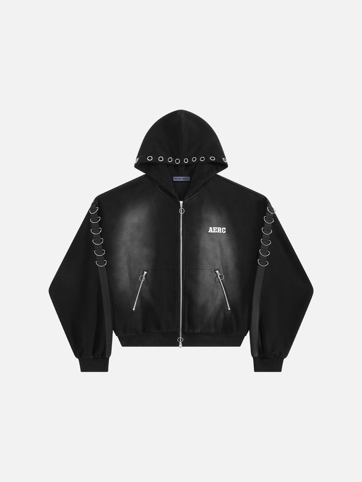 Ring Detail Zip Up Hoodie product image 4
