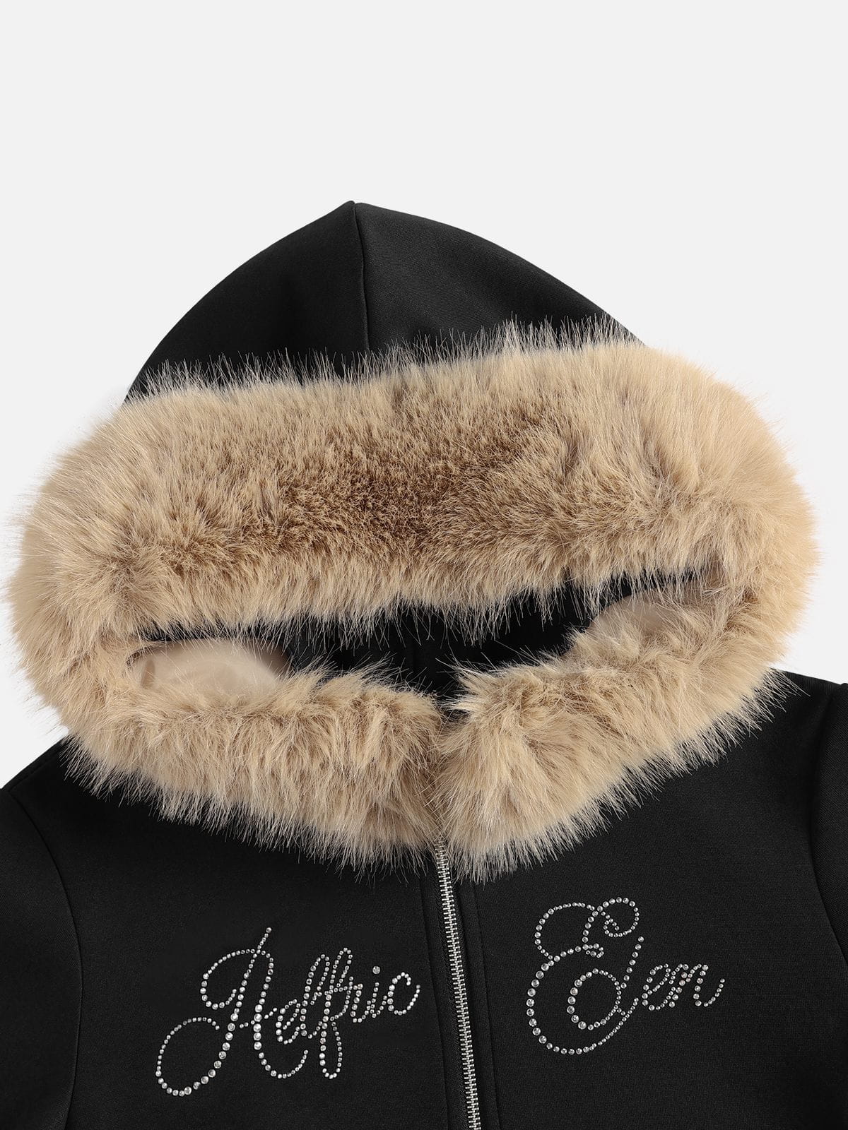 Faux Fur Zip Up Hoodie product image 5