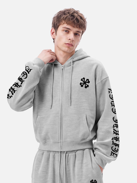 Boxy Waffle Zip Up Hoodie product image 1