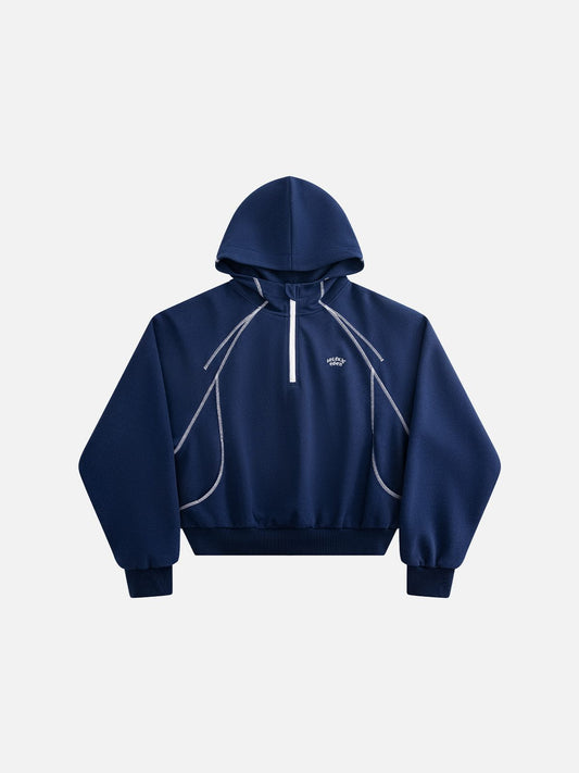 Boxy Contrast Stitching Pullover Hoodie product image 1