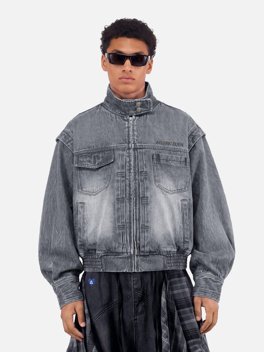 Washed Texture Denim Jacket product image 1