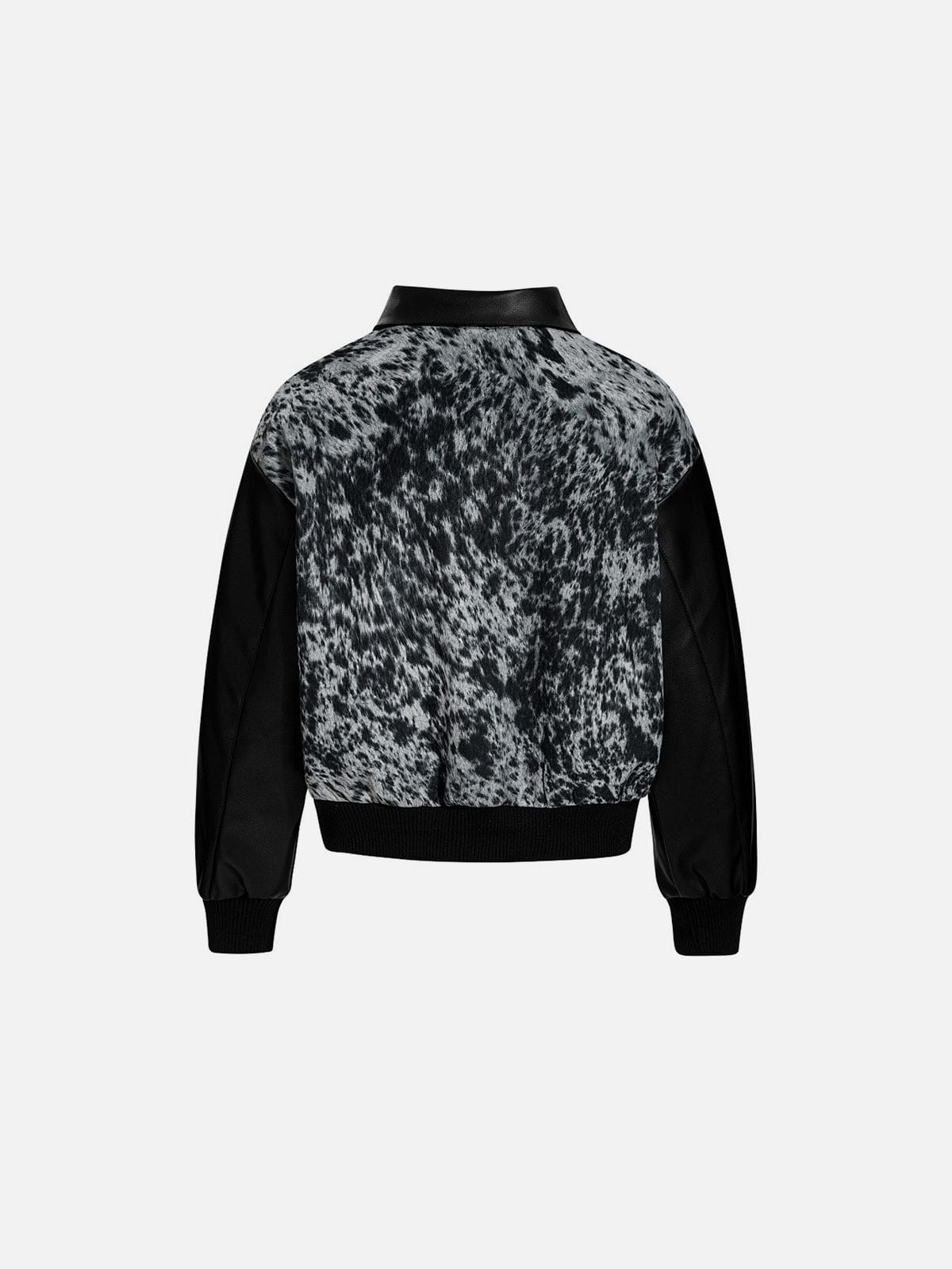 Leopard Panel Faux Leather Jacket product image 2