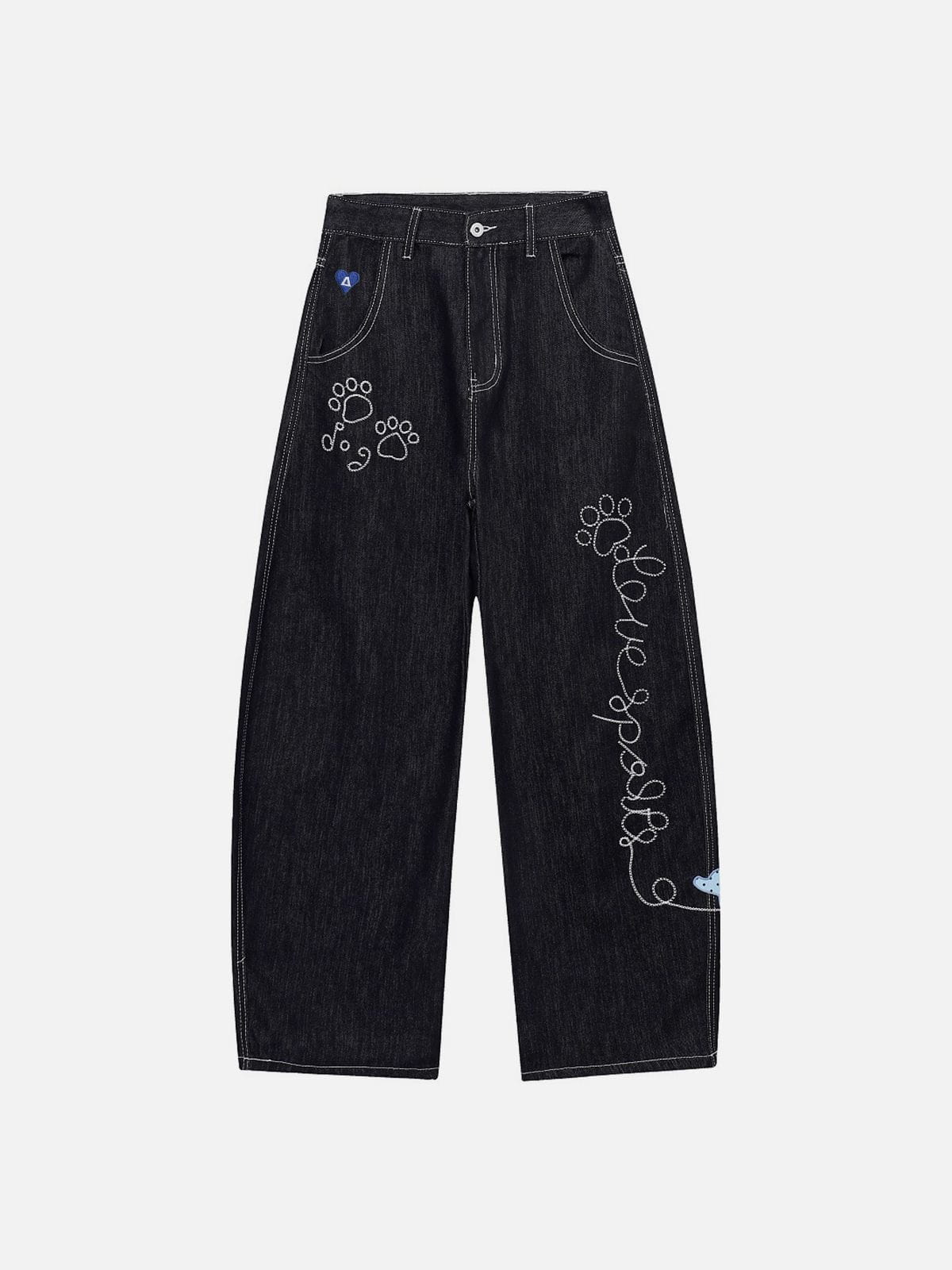 Embroidered Baggy Barrel Jeans product image 1