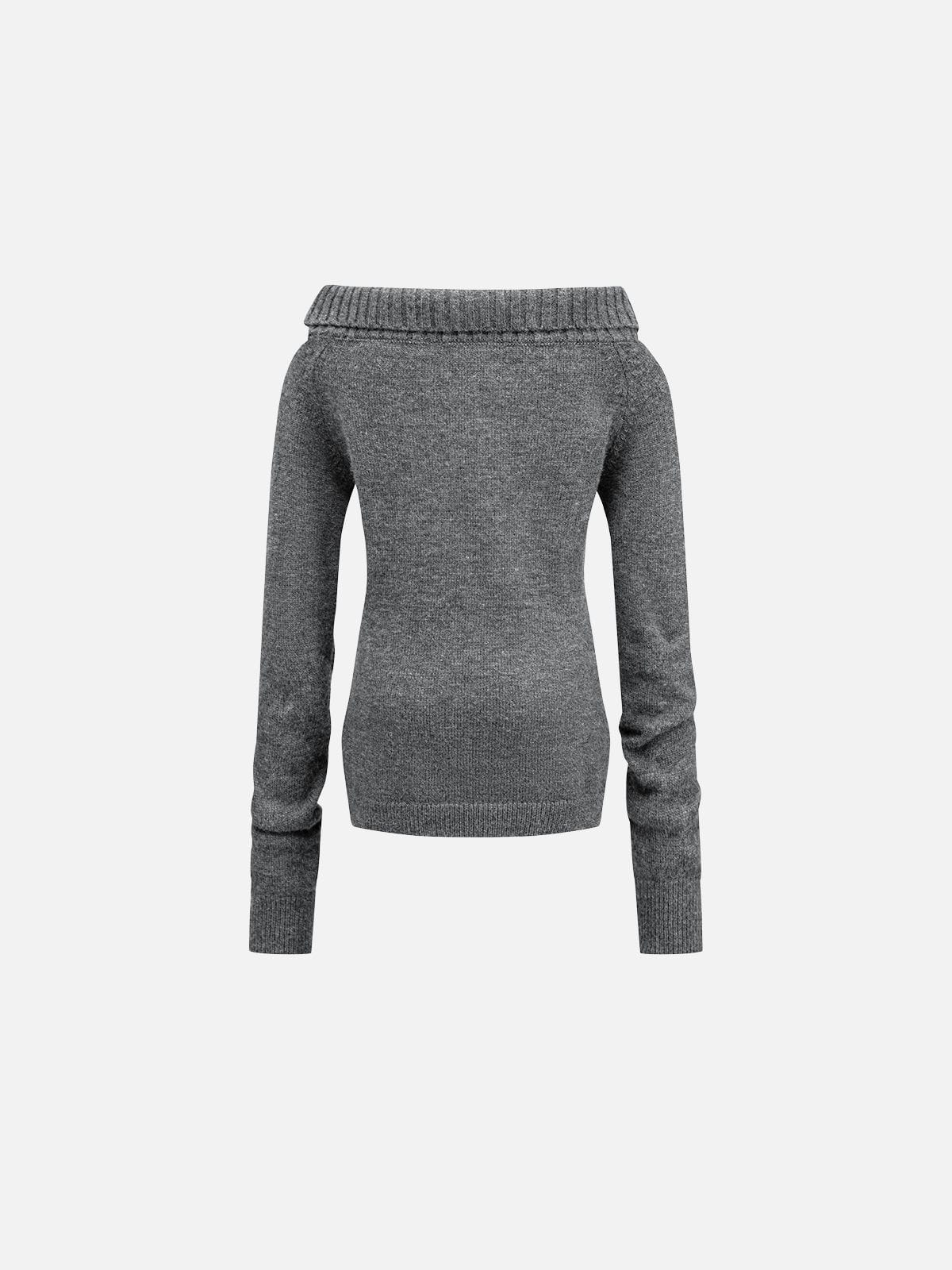 Ribbed Off-The-Shoulder Sweater product image 2