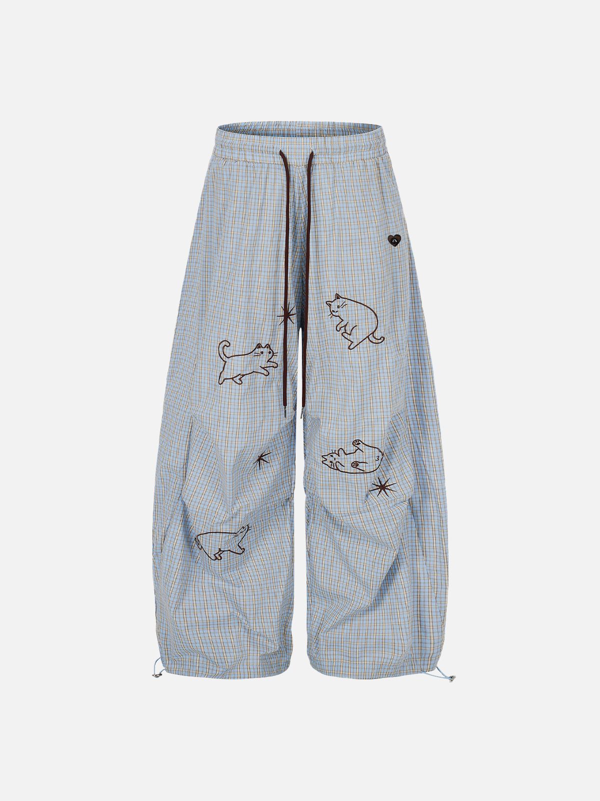 Embroidery Cat Baggy Barrel Sweatpants product image 1