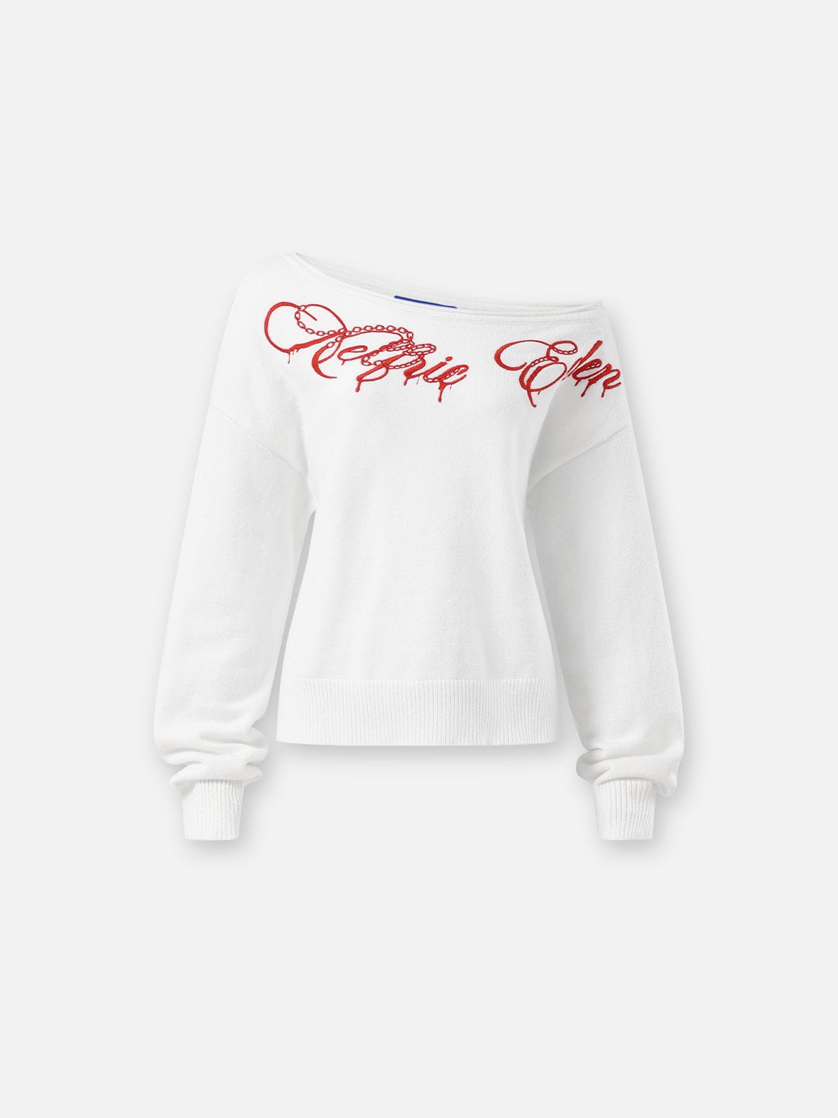 Script Off-Shoulder Sweater product image 1