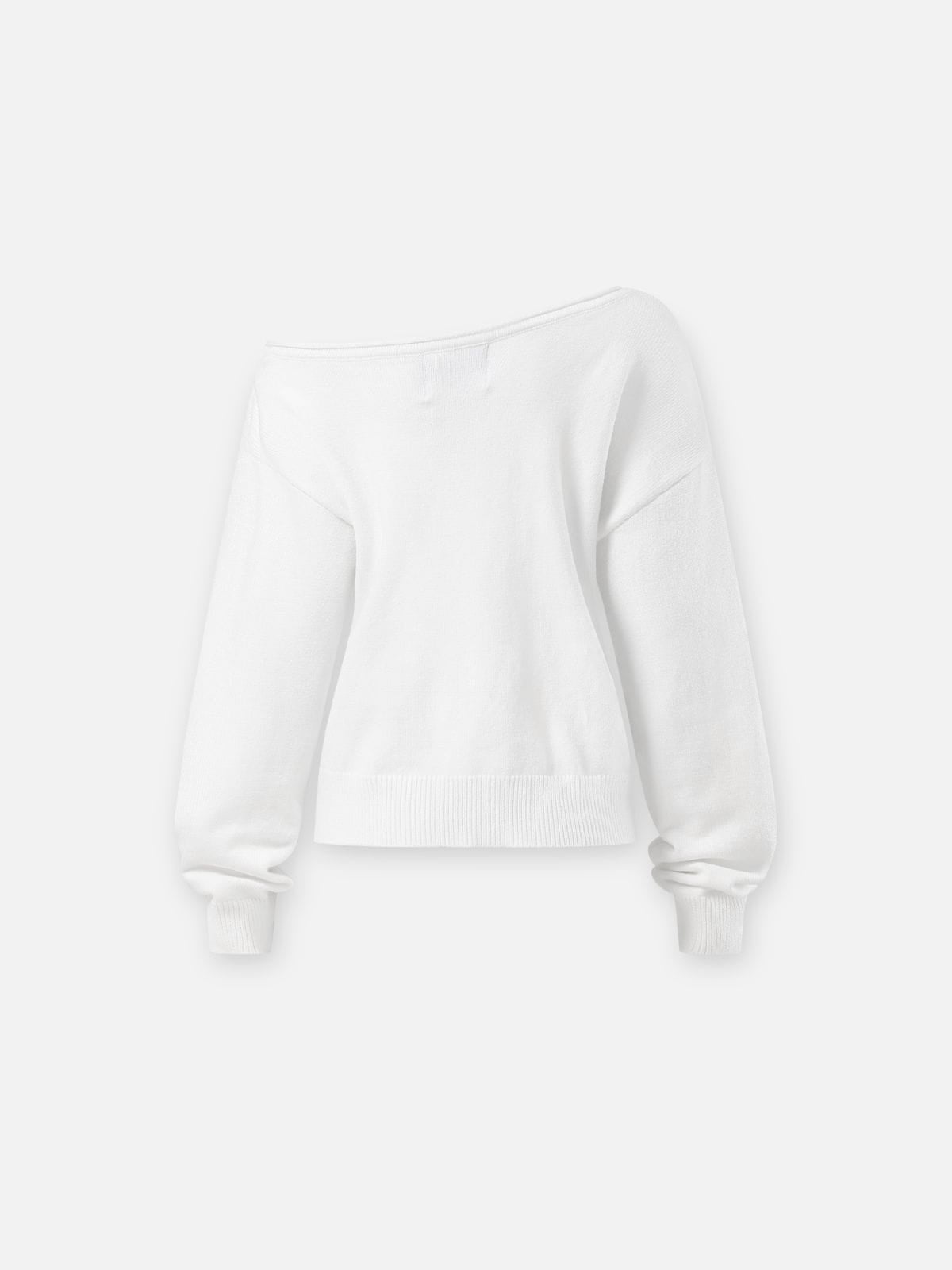 Script Off-Shoulder Sweater product image 2