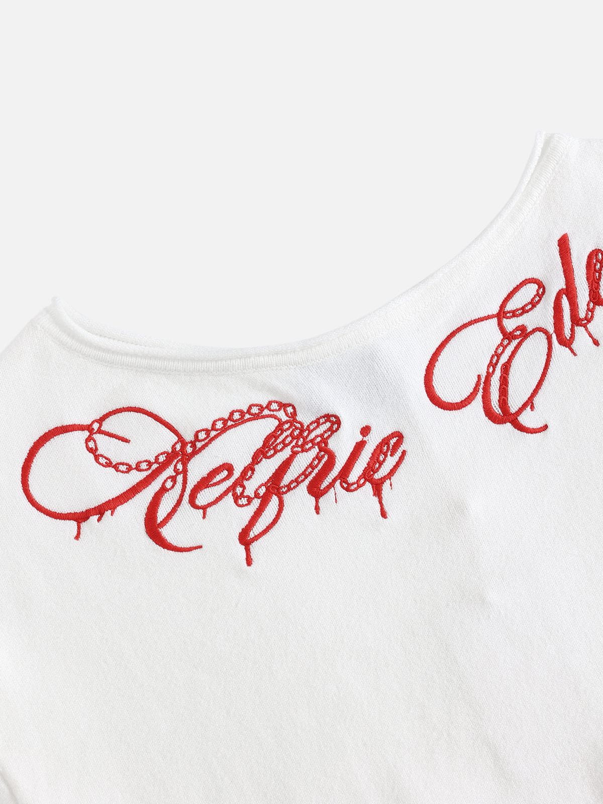 Script Off-Shoulder Sweater product image 3