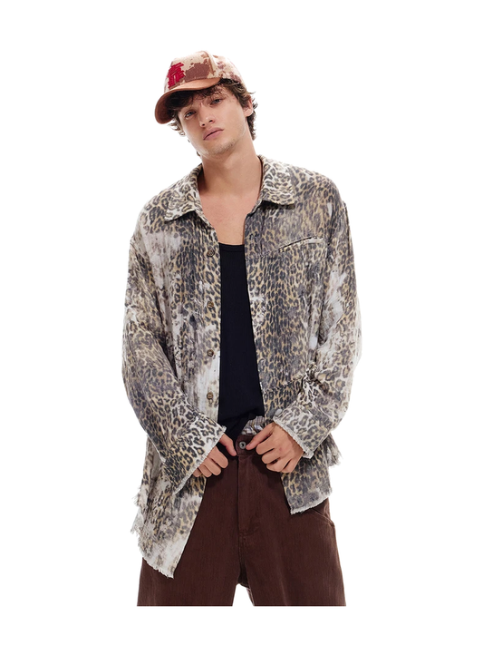 Distressed Leopard-Print Shirt product image 1