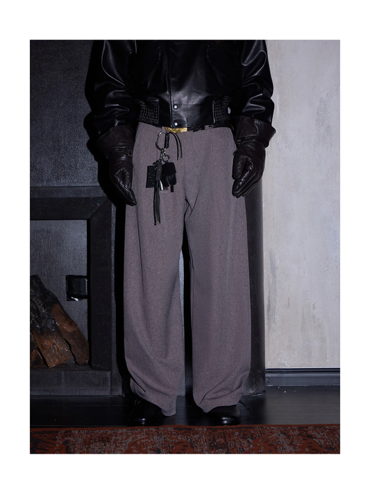 Pleated Textured Tailored Trousers product image 1