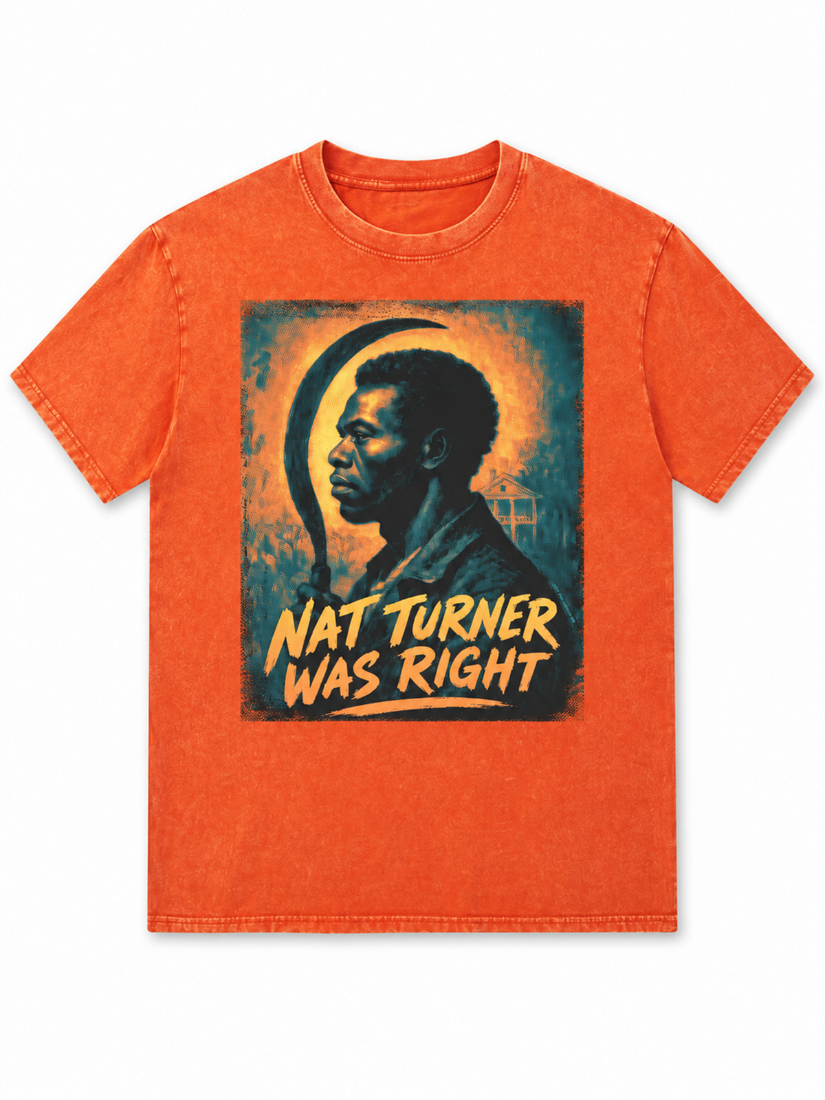 Ace Jolun. Nat Turner Heritage Washed Tee - Washed Orange