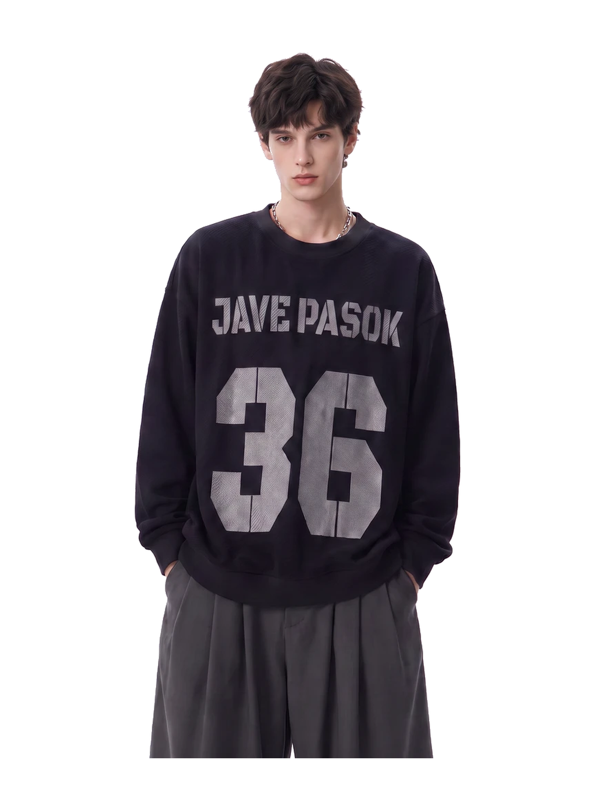 Varsity Number Oversized Long-Sleeve Tee product image 3