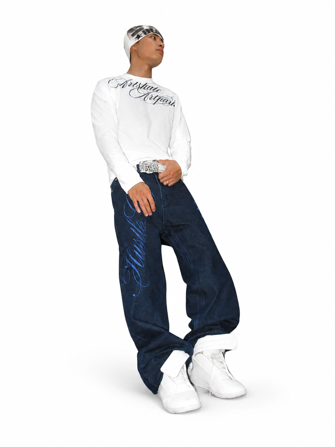 Ace Jolun Battlefield Embroidered Straight-Leg Jeans image 5