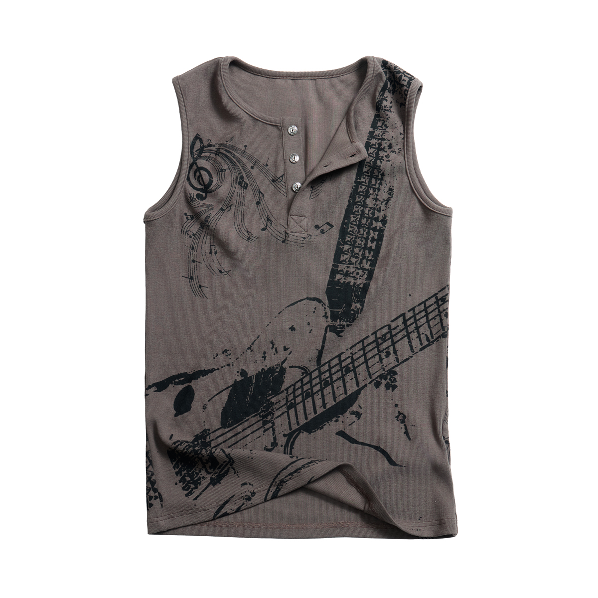 Ace Jolun Vintage Guitar Graphic Tank - White
