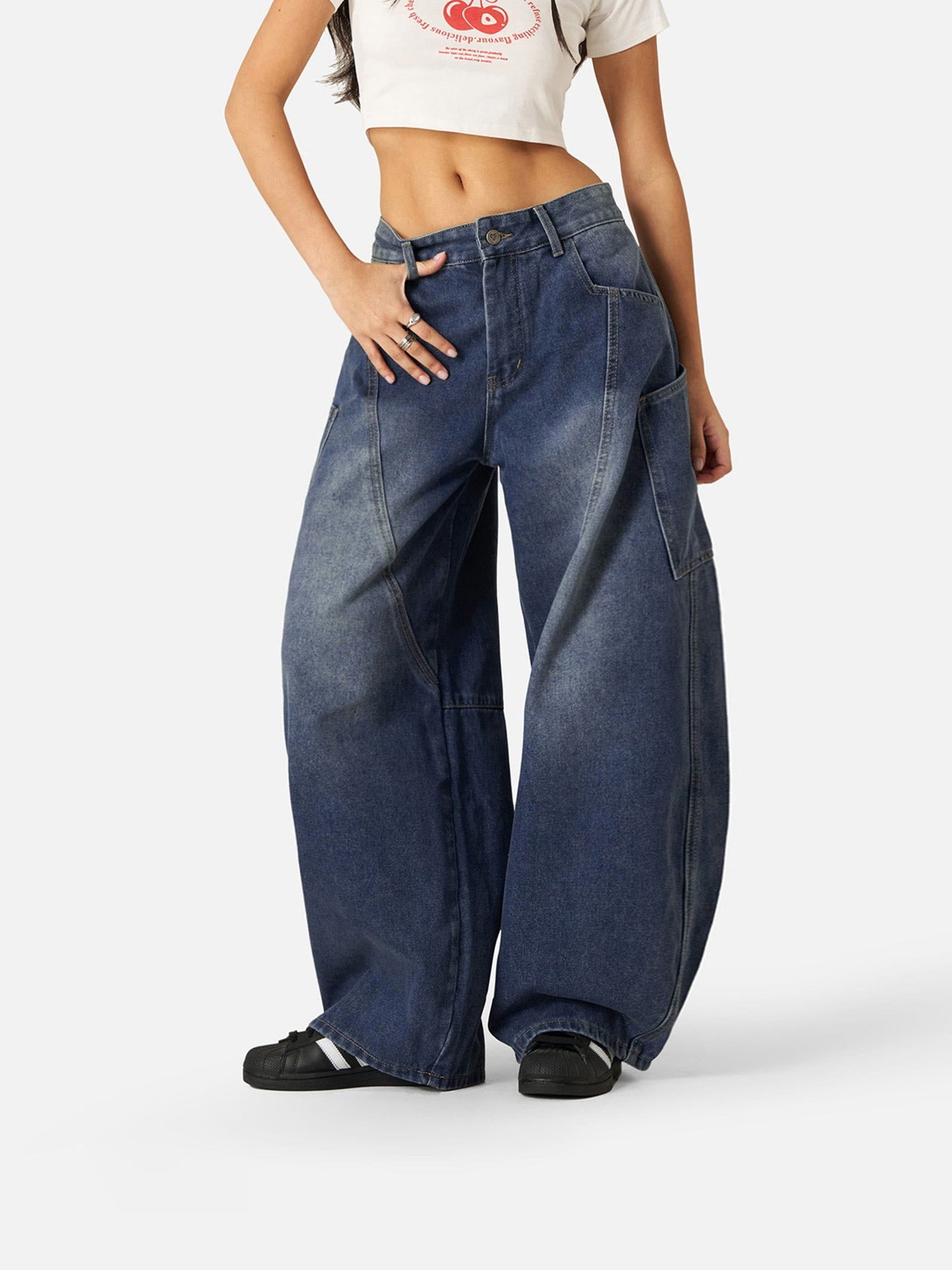 Jeans holgados Aelfric Eden con bolsillos grandes.